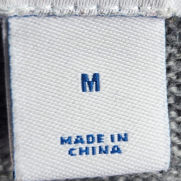 Old Navy Grey w/Speckled V Neck Cotton Blend Long Sleeve Sweater Size Medium - Picture 7 of 8